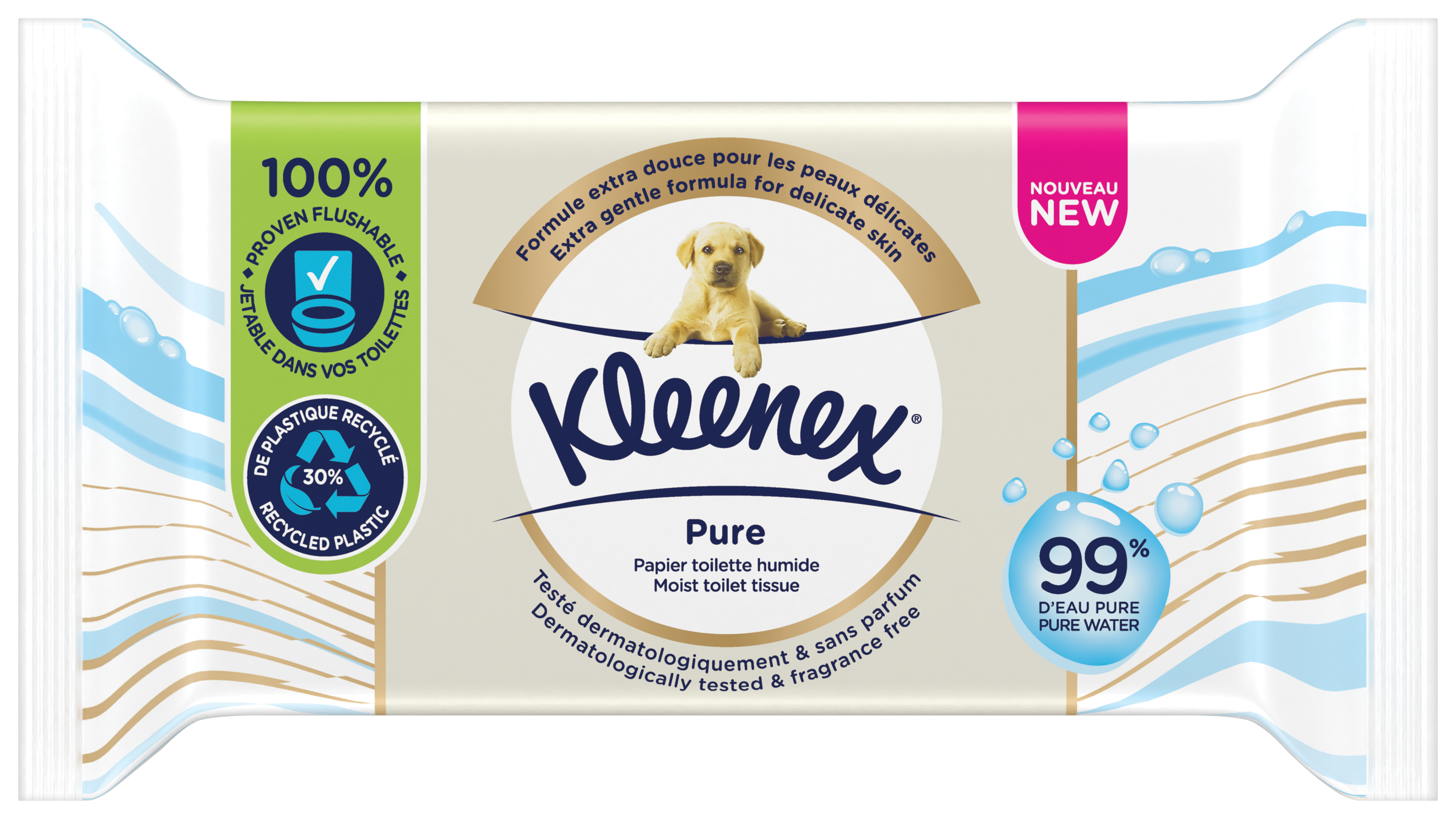 Kleenex<sup>®</sup> Pure - Papier toilette humide